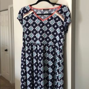 Dress navy pattern